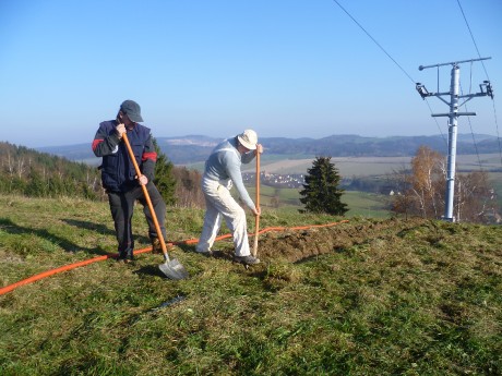 připrava pro položení el. kabelu