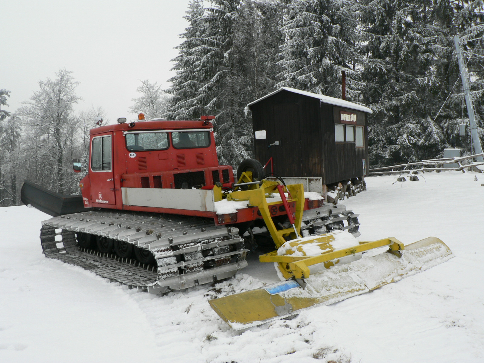 Rolba u horní stanice vleku